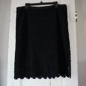 Talbots Black Size 16 lace pencil skirt